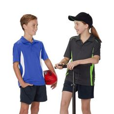 CoolDry Kids Contrast Polo with Mesh Side Panels