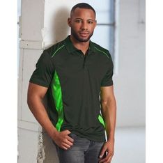 CoolDry Contrast Mesh Panel Performance Polo