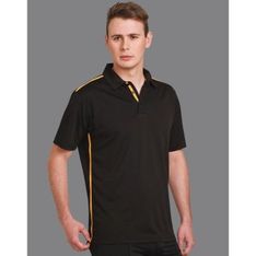 Staten Mens Rapid Cool Contrast Panel Polo