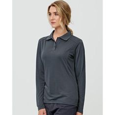 Lucky Bamboo Ladies Long Sleeve Anti Bacterial Polo
