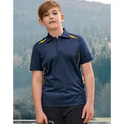 Sustainable Kids Poly Cotton Contrast Polo with UPF 50 Protection