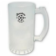 Frosted Glass Stein with Wrap Print Area