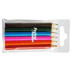 Wood Six Pack Colour Pencil Sets With Imprint
