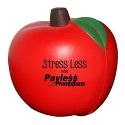 S48 Apple Red Printed Food Stress Balls