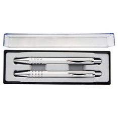 Silver Metal Ballpoint Pen Gift Set