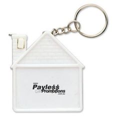 Compact One Metre Plastic Measuring Tape With Keyring