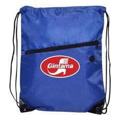 Tech Drawstring Bag with Front Zipper Pocket