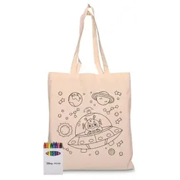 Squiggle Cotton Activity Tote with Eight Crayon Set