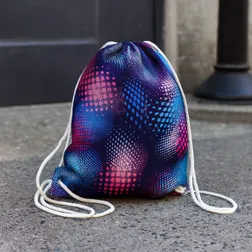 Full Colour Sublimation Polyester Cotton Drawstring Backpack