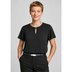 Vienna Georgette Weave Short Sleeve Blouse