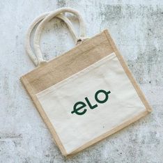 Jim Jam Natural Jute Shopping Tote with Wide Gusset