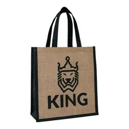 Jagg Sustainable Jute Tote Bag with Wide Gusset Base