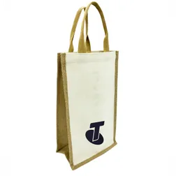 Jute Double Wine Bottle Carrier Bag