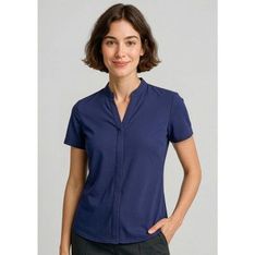 Juliette Womens Short Sleeve Polyester Blouse Easy Fit