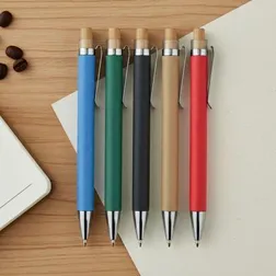 Recycled Cardboard Barrel Pens Metal Tips
