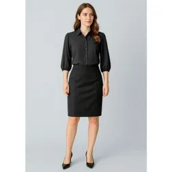 Cool Stretch Mid Waist Pencil Skirt