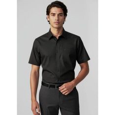 Base Mens Short Sleeve Poplin Business Shirt