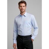 Ambassador Yarn Dyed Stripe Polyester Cotton Long Sleeve Dress Shirt