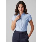 Euro Womens Short Sleeve Stripe Shirt