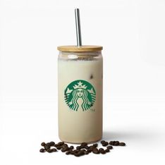 Carnaby Glass Tumbler with Bamboo Lid and Steel Straw