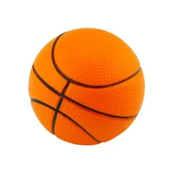 Basketball Shaped Polyurethane Stress Reliever Orange