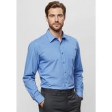 Mens Micro Check Cotton Polyester Long Sleeve Business Shirt
