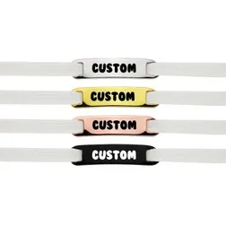 Smart Shoelace Charms in Stainless Steel with Engraving
