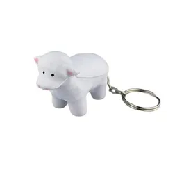 Sheep Shape Polyurethane Stress Reliever Keyring
