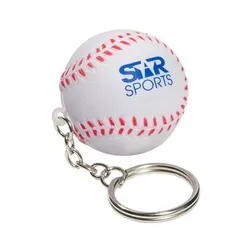 Baseball Stress Relief Keyring with PU Foam Construction
