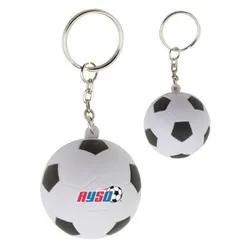 Polyurethane Soccer Ball Keychain Stress Reliever