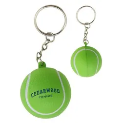Tennis Ball Stress Reliever with Keyring