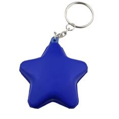 Star Shaped Polyurethane Stress Reliever Keychain