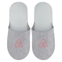 Sleepless RPET Felt Travel Slippers Light Grey