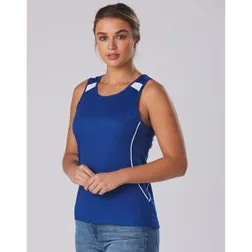 TrueDry Cotton Back Micromesh Ladies Athletic Tank