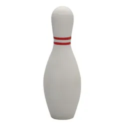 White Polyurethane Bowling Pin Stress Reliever