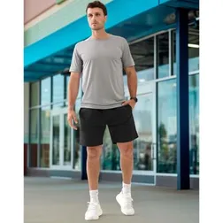 Mercerised Cotton Unisex Hospitality Shorts with Elastic Waistband
