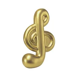 Golden Music Note Polyurethane Stress Reliever Toy