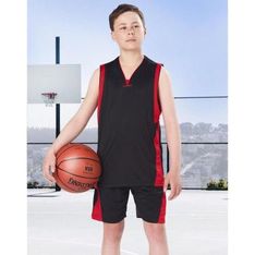 CoolDry Kids Basketball Shorts with Contrast Panels