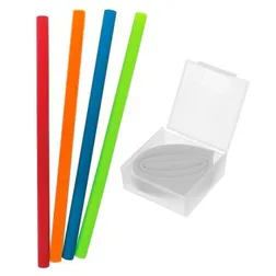 Deno Foldable Food Grade Silicone Reusable Straw with Travel Case