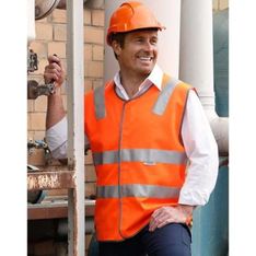 Hi Vis Safety Vest with 3M Scotchlite Reflective Tapes