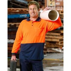 TrueDry Long Sleeve High Visibility Safety Polo