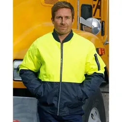 Hi-Vis Two Tone Waterproof Flying Jacket with Concealed Hood