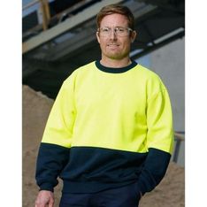 Hi Vis Two Tone Safety Fleece Windcheater