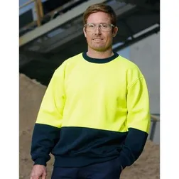 Hi Vis Two Tone Safety Fleece Windcheater