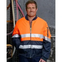 Hi Vis Two Tone Flying Jacket 3M Reflective Waterproof