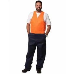 Hi Vis Two Tone Cotton Drill Action Back Overalls Stout Fit