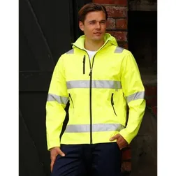 Heavy Duty Hi Vis Softshell Jacket with 3M Reflective Tape
