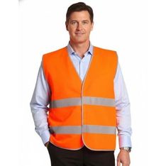 Hi Vis Polyester Safety Vest with Reflective Tapes Velcro Closure