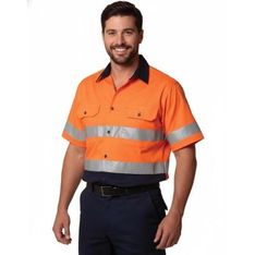 Cool Breeze Hi Vis Safety Shirt 3M Reflective Cotton