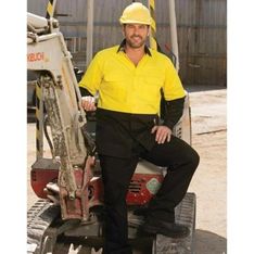 Cool Breeze Two Tone Cotton Safety Shirt with Mesh Panels